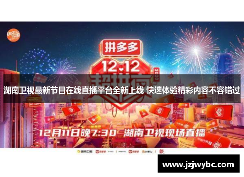 湖南卫视最新节目在线直播平台全新上线 快速体验精彩内容不容错过